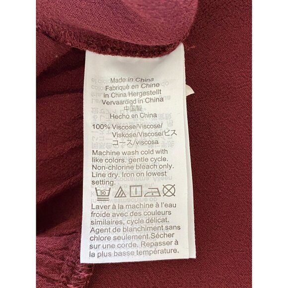 MADEWELL Womens Burgundy‎ Sleeveless Pantsuit With Button Front 4 Viscose - Picture 5 of 8